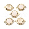 Natural Quartz Crystal Rock Crystal Faceted Connector Charms G-H323-03G-13-1