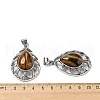 Natural Tiger Eye Pendants G-Z050-02B-3
