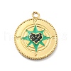 304 Stainless Steel Enamel Rhinestone Pendants STAS-L283-38G-2
