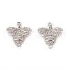 Brass Micro Pave Cubic Zirconia Connector Charms KK-E068-VB363-2