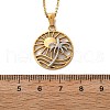 Summer Beach 304 Stainless Steel Sun Coconut Tree Pendant Nacklaces NJEW-R026-01G-5