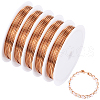 SUNNYCLUE 5 Rolls Copper Jewelry Craft Wire CWIR-SC0001-06-1