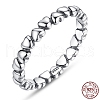 with 925 Stamp Thailand Sterling Silver Heart Band Finger Rings RJEW-FF0003-01-17mm-5