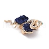Snake with Rose Alloy Rhinestone Brooches JEWB-E041-05KCG-02-2