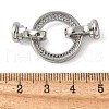 Brass Pave Clear Cubic Zirconia Fold Over Clasps KK-M320-24P-3