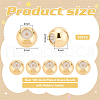 BENECREAT 30Pcs Brass Beads KK-BC0013-06-2