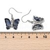 Natural Sodalite Brass Dangle Earrings EJEW-M081-01P-09-3