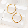 Twisted Stainless Steel Hoop Earrings FD0196-2