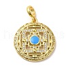 Rack Plating Brass Cubic Zirconia with Enaml Pendants KK-Q772-19G-1