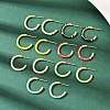 C-Shaped Brass Enamel Stud Earrings EJEW-S277-11G-1