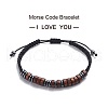 3Pcs 3 Style Morse Code Stackable Bracelets Set BJEW-JB08838-01-8