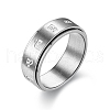 Stainless Steel Rotating Fidget Band Ring PW-WG94276-06-1