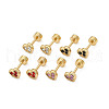 Heart Rhinestone Ear Fake Plugs EJEW-H105-26G-2
