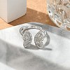 Butterfly Cuff Rings RJEW-G337-12P-2