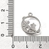 Rack Plating Brass Micro Pave Cubic Zirconia Pendants KK-M014-09P-3