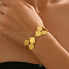 Brass Coin Link Bracelets for Women EH1347-4