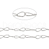 Tarnish Resistant Handmade 304 Stainless Steel Textured Teardrop Link Chains CHS-G025-01P-2