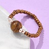Natural & Synthetic Mixed Stone Stretch Rings X-RJEW-JR00255-3