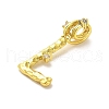 Rack Plating Brass Micro Pave Cubic Zirconia European Dangle Charms KK-L210-015G-L-2