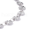 304 Stainless Steel Flat Round Link Chain Bracelets BJEW-I295-10P-3