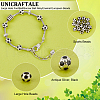 Unicraftale 30Pcs Large Hole FootBall/Soccer Ball Alloy Enamel European Beads MPDL-UN0001-01-5