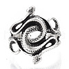 Tibetan Style Alloy Cuff Finger Rings RJEW-T009-02AS-2