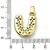 Brass Micro Pave Clear Cubic Zirconia Pendants KK-M279-01G-U-3