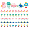   50Pcs 5 Styles Space Theme Opaque Resin Decoden Cabochons RESI-PH0002-20-7