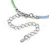 Faceted Rondelle Glass Beaded Necklace for Women NJEW-M208-02K-5