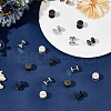 Beebeecraft 16Pcs 2 Colors Flat Round 304 Stainless Steel Barbell Cartilage Earrings EJEW-BBC0001-63-4