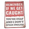 Vintage Metal Tin Sign AJEW-XCP0003-20B-1