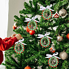 Christmas Wreath Acrlic & Glass Pendant Decorations PALLOY-GO00036-7