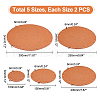   10 Pcs 5 Style Flat Round Felt Fabric DIY-PH0009-24D-2