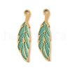 304 Stainless Steel Glitter Enamel Pendants STAS-U057-19G-1