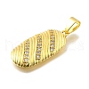Brass Micro Pave Cubic Zirconia Pendants KK-Z104-11G-2