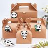  5Pcs 5 Style Silicone Panda Keychain KEYC-NB0001-19-4