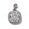 925 Sterling Silver Pave Clear Cubic Zirconia Pendants STER-F063-01A-01-1