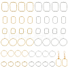 CHGCRAFT 48Pcds 12 Styles Alloy Open Back Bezel Pendants FIND-CA0008-13-1