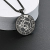 201 Stainless Steel Pendant Necklaces with Alloy Box Chain WGA45A6-21-1