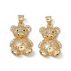 Brass Micro Pave Cubic Zirconia Pendants KK-B061-16G-2