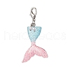 Mermaid Tail Resin Pendant Decorations HJEW-JM03244-5