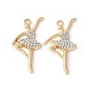Alloy Crystal Rhinestone Pendants PALLOY-E775-18G-1