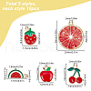 SUNNYCLUE 50Pcs 5 Styles Alloy Enamel Pendants ENAM-SC0005-65-2