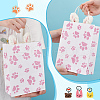 Rectangle with Paw Print Pattern Paper Storage Bags with Handle ABAG-WH0046-39C-3