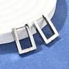 Tarnish Resistant 304 Stainless Steel Huggie Hoop Earrings X-STAS-R115-21P-1