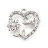 Brass Micro Pave Cubic Zirconia Pendants KK-C096-11P-1