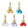 Flower Glass Pendant Decorations HJEW-MZ00262-2