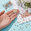 Unicraftale 60Pcs 3 Color 304 Stainless Steel Ball Stud Earring Post with Loop FIND-UN0001-14-4