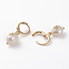 Mother's Day Jewellery Brass Huggie Hoop Earrings EJEW-JE04433-01-3