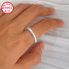 Rhodium Plated 925 Sterling Silver Open Cuff Ring IU3989-2-1